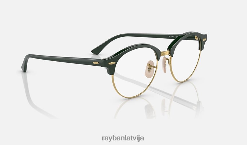clubround optika pulēta zaļa F0L86X1874 vīriešiem Ray-Ban brilles