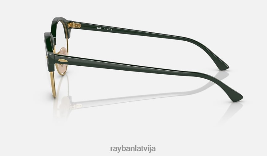 clubround optika pulēta zaļa F0L86X1874 vīriešiem Ray-Ban brilles
