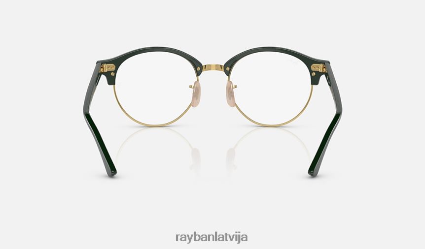 clubround optika pulēta zaļa F0L86X1874 vīriešiem Ray-Ban brilles