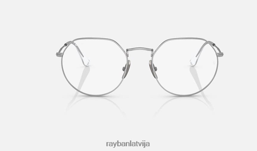domkrata titāna optika pulēts sudrabs F0L86X2184 vīriešiem Ray-Ban brilles