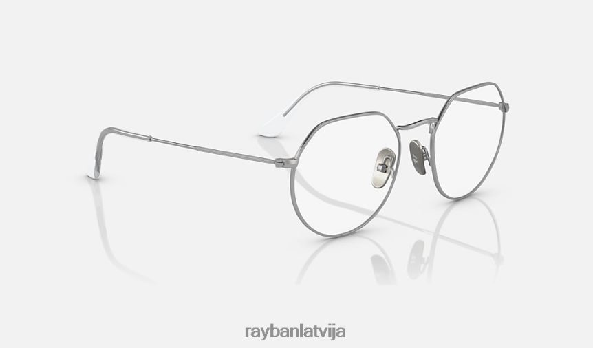 domkrata titāna optika pulēts sudrabs F0L86X2184 vīriešiem Ray-Ban brilles