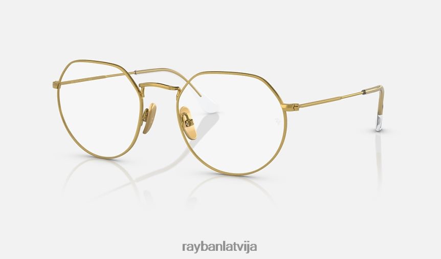 domkrata titāna optika pulēts zelts F0L86X2185 vīriešiem Ray-Ban brilles