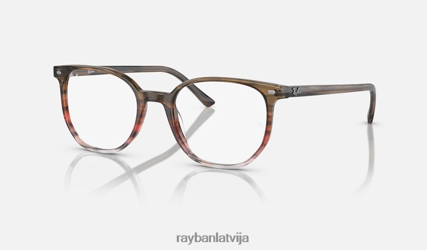 elliot optika pulēta svītraina brūna/sarkana F0L86X1948 vīriešiem Ray-Ban brilles