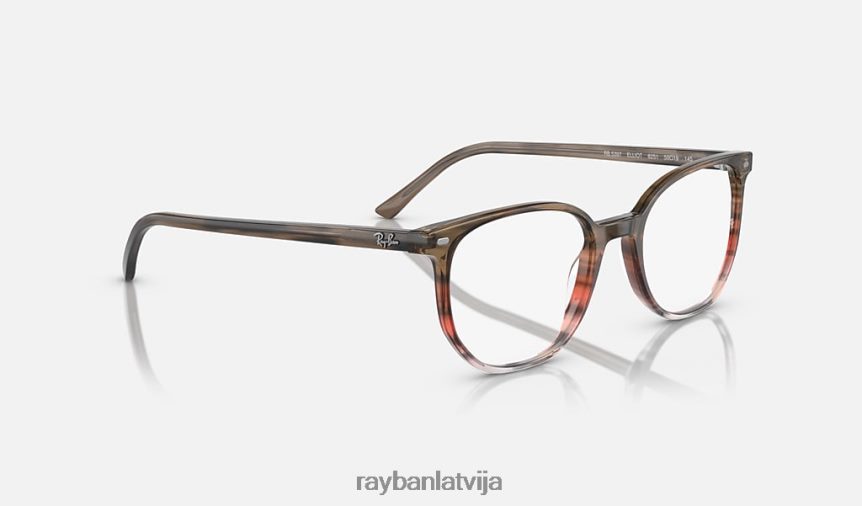 elliot optika pulēta svītraina brūna/sarkana F0L86X1948 vīriešiem Ray-Ban brilles