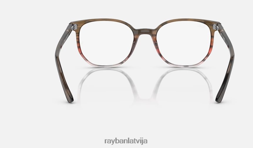 elliot optika pulēta svītraina brūna/sarkana F0L86X1948 vīriešiem Ray-Ban brilles