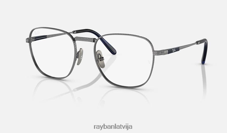 frank ii titāna optika pulēts ieroču metāls F0L86X2156 vīriešiem Ray-Ban brilles
