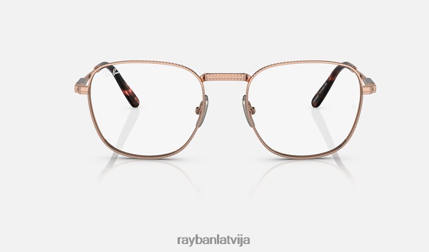 frank ii titāna optika pulēts rozā zelts F0L86X2158 vīriešiem Ray-Ban brilles
