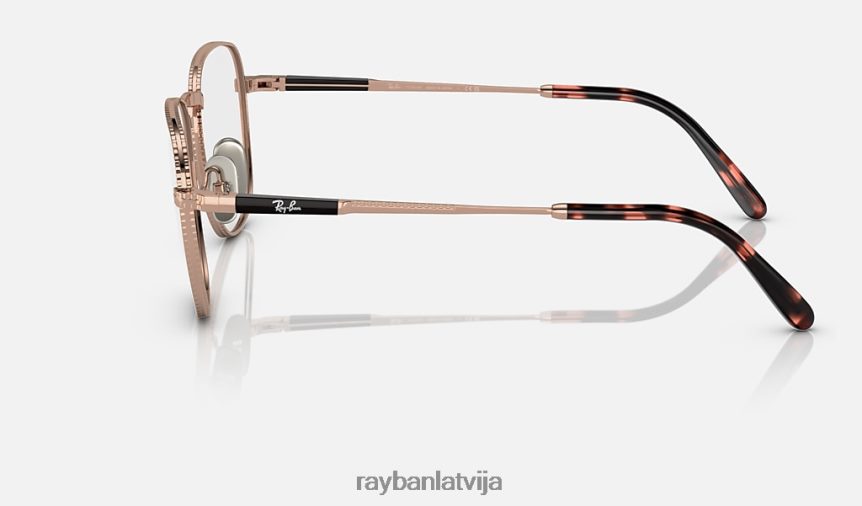frank ii titāna optika pulēts rozā zelts F0L86X2158 vīriešiem Ray-Ban brilles