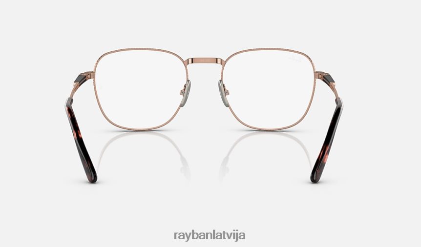 frank ii titāna optika pulēts rozā zelts F0L86X2158 vīriešiem Ray-Ban brilles