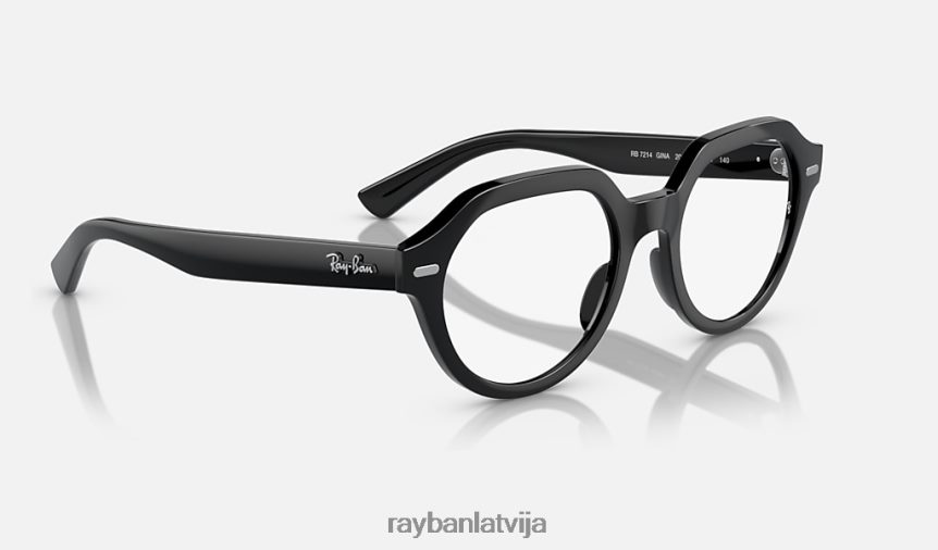 gina optika pulēta melna F0L86X1712 vīriešiem Ray-Ban brilles