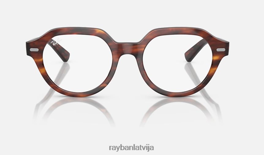 gina optika pulēta svītraina havana F0L86X1714 vīriešiem Ray-Ban brilles