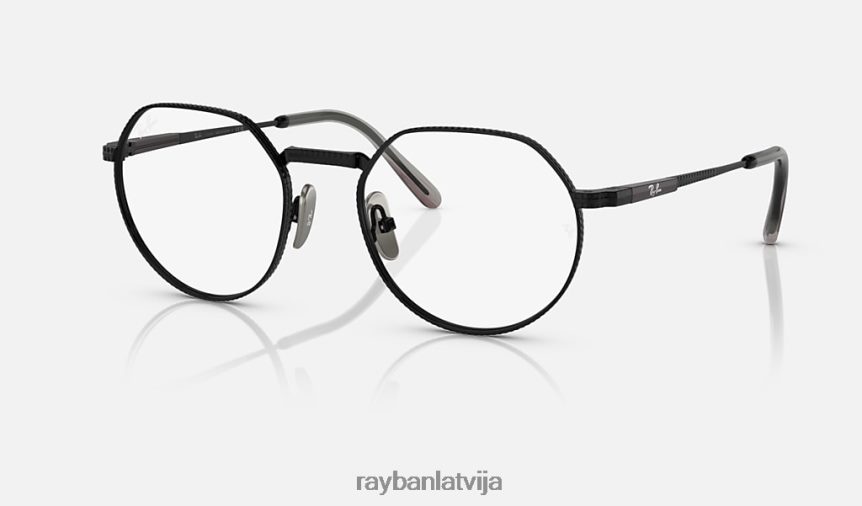jack ii titāna optika pulēta melna F0L86X2153 vīriešiem Ray-Ban brilles