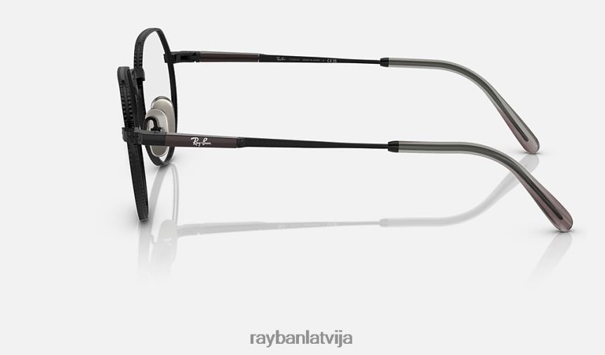 jack ii titāna optika pulēta melna F0L86X2153 vīriešiem Ray-Ban brilles