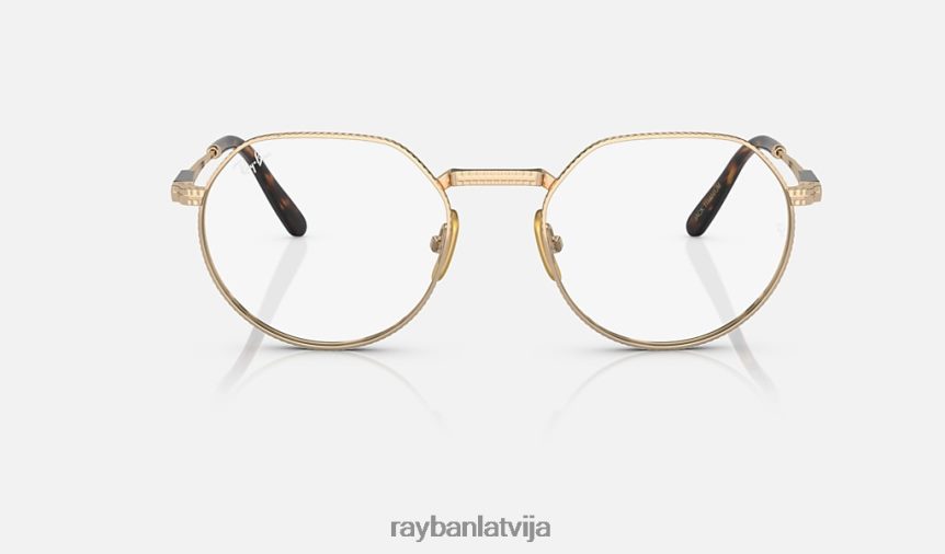 jack ii titāna optika pulēts zelts F0L86X2150 vīriešiem Ray-Ban brilles