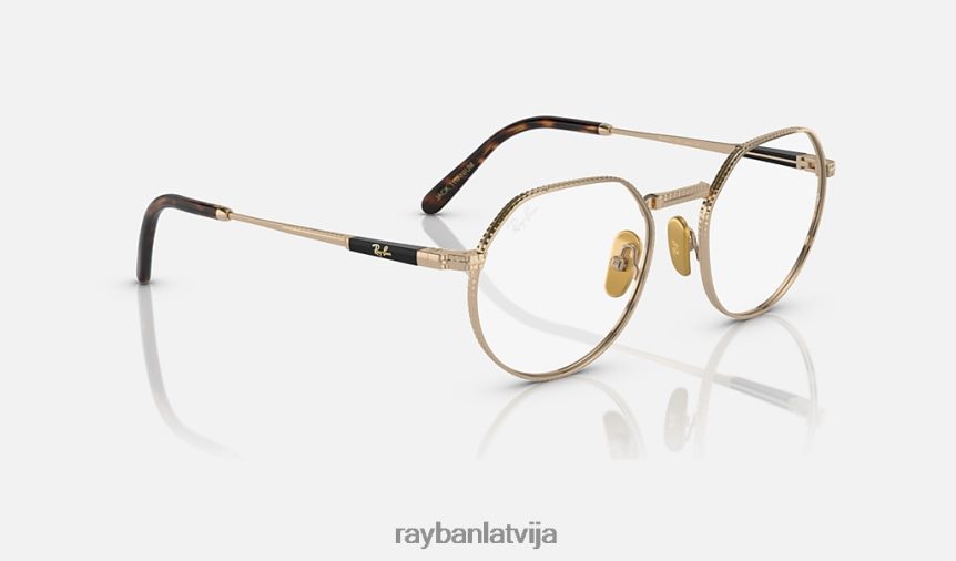 jack ii titāna optika pulēts zelts F0L86X2150 vīriešiem Ray-Ban brilles