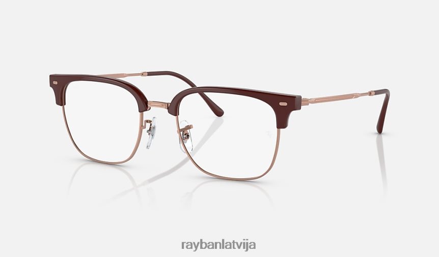 jauna clubmaster optika pulēta bordo uz rozā zelta F0L86X1692 vīriešiem Ray-Ban brilles