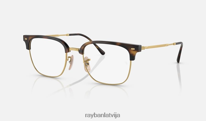 jauna clubmaster optika pulēta havana uz zelta F0L86X1690 vīriešiem Ray-Ban brilles