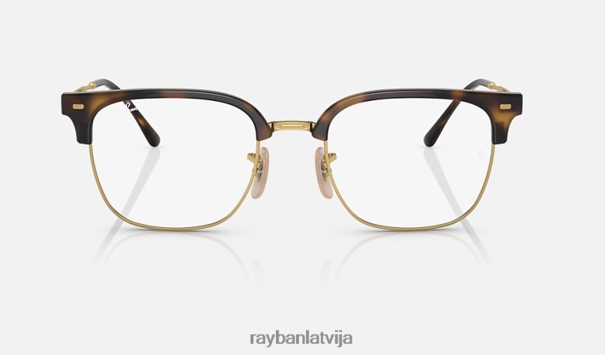jauna clubmaster optika pulēta havana uz zelta F0L86X1690 vīriešiem Ray-Ban brilles