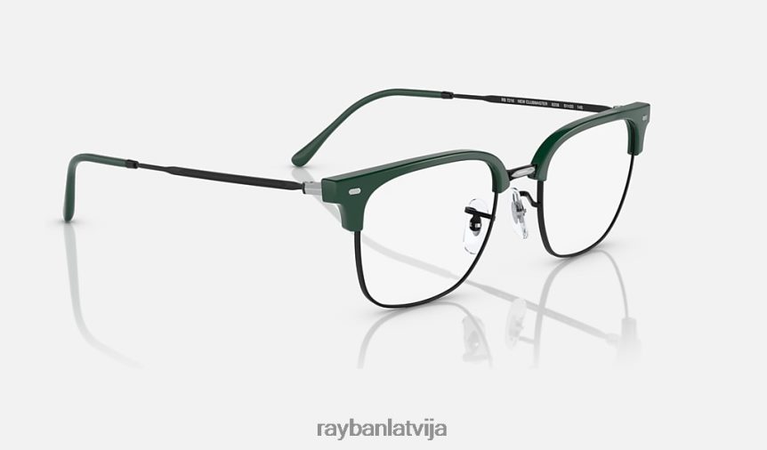 jauna clubmaster optika pulēta zaļa uz melna F0L86X1691 vīriešiem Ray-Ban brilles
