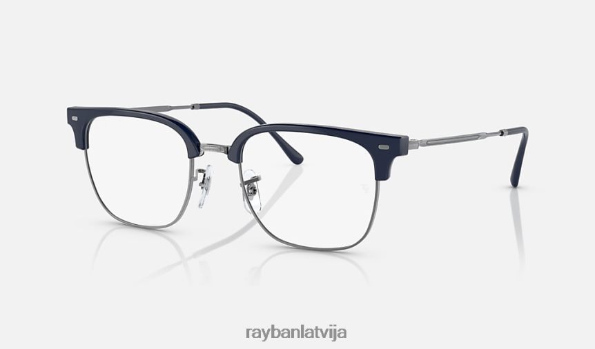 jauna clubmaster optika pulēta zila uz gunmetāla F0L86X1688 vīriešiem Ray-Ban brilles