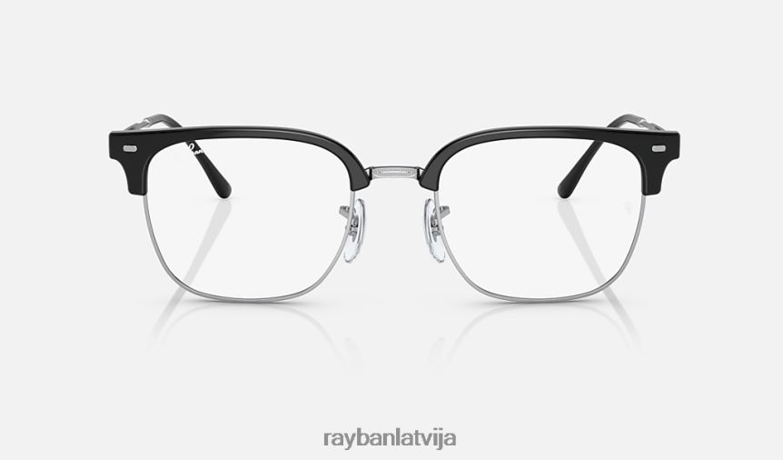 jauna clubmaster optika pulēts melns uz sudraba F0L86X1689 vīriešiem Ray-Ban brilles