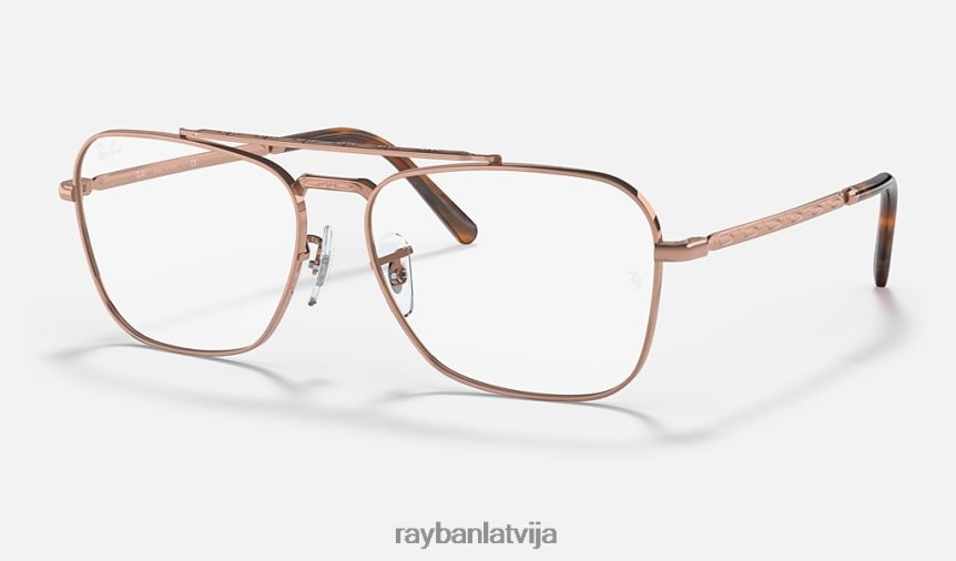 jauna treileru optika pulēts rozā zelts F0L86X1637 vīriešiem Ray-Ban brilles