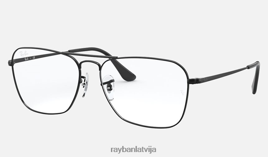 karavānu optika pulēta melna F0L86X2437 vīriešiem Ray-Ban brilles