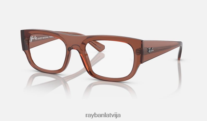 kristin optics bio bāzes pulēta caurspīdīga brūna F0L86X1756 vīriešiem Ray-Ban brilles