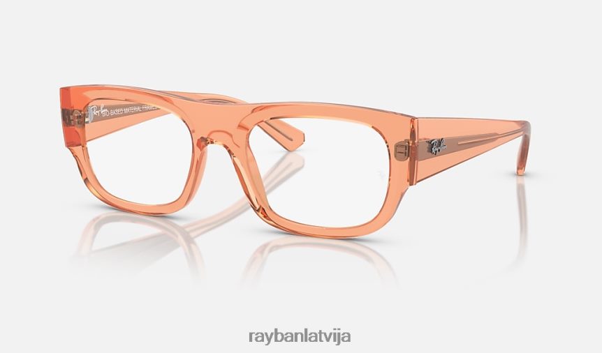 kristin optics bio bāzes pulēta caurspīdīga oranža F0L86X1753 vīriešiem Ray-Ban brilles