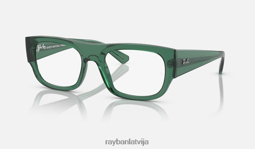 kristin optics bio bāzes pulēta caurspīdīga zaļa F0L86X1755 vīriešiem Ray-Ban brilles