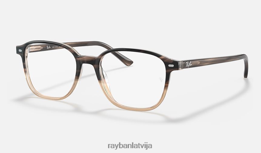 leonarda optika pulēta brūna havana F0L86X1826 vīriešiem Ray-Ban brilles