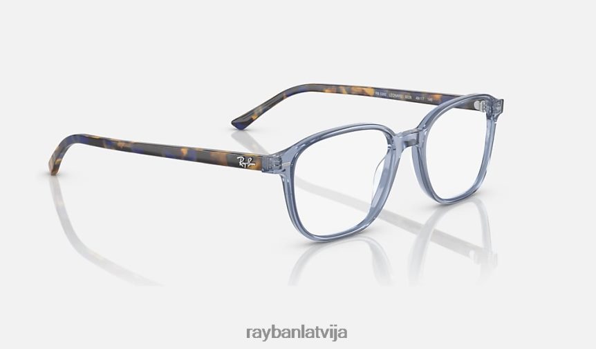 leonarda optika pulēta caurspīdīga zila F0L86X1828 vīriešiem Ray-Ban brilles