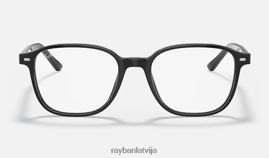 leonarda optika pulēta melna F0L86X1823 vīriešiem Ray-Ban brilles