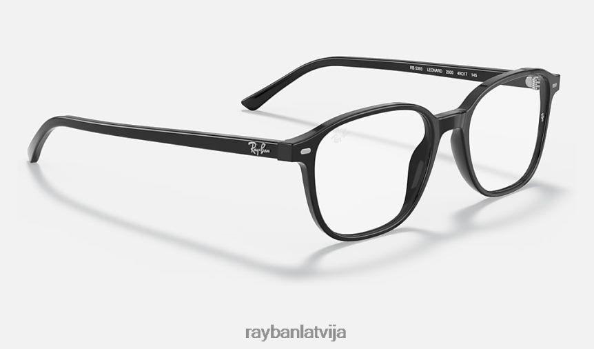 leonarda optika pulēta melna F0L86X1823 vīriešiem Ray-Ban brilles