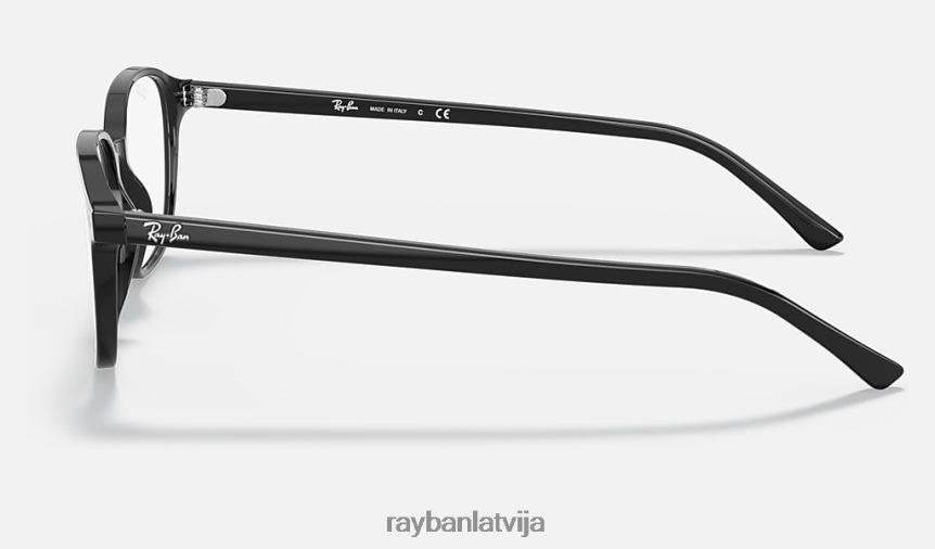 leonarda optika pulēta melna F0L86X1823 vīriešiem Ray-Ban brilles