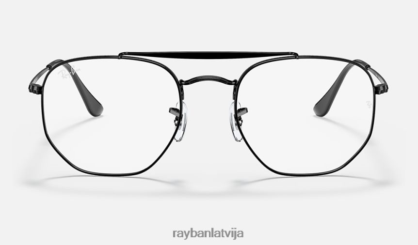 maršala optika pulēta melna F0L86X2045 vīriešiem Ray-Ban brilles