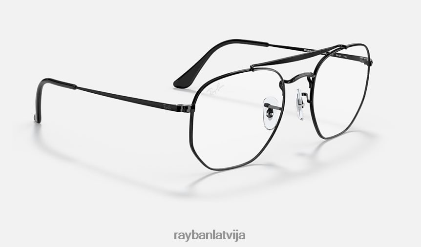 maršala optika pulēta melna F0L86X2045 vīriešiem Ray-Ban brilles