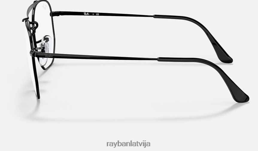 maršala optika pulēta melna F0L86X2045 vīriešiem Ray-Ban brilles