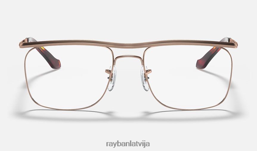 olimpiskā ii optika pulēta brūna F0L86X2338 vīriešiem Ray-Ban brilles