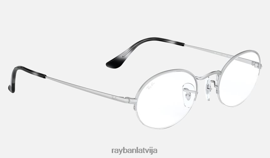 ovāls skatiens matēts sudrabs F0L86X2331 vīriešiem Ray-Ban brilles