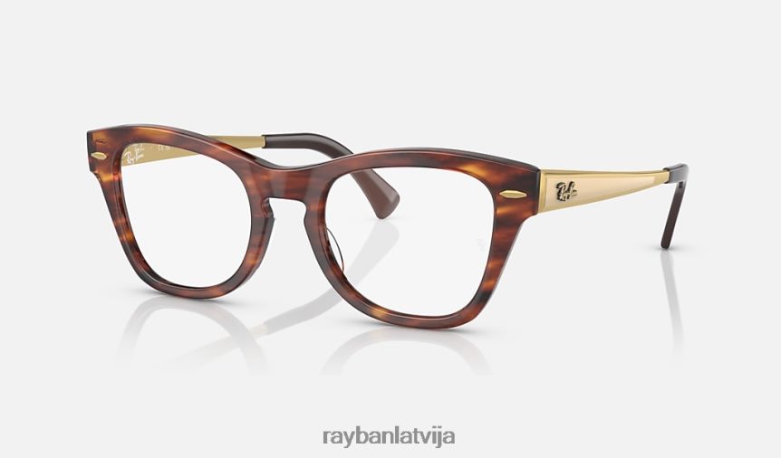 rb0707vm optika pulēta svītraina havana F0L86X2177 vīriešiem Ray-Ban brilles