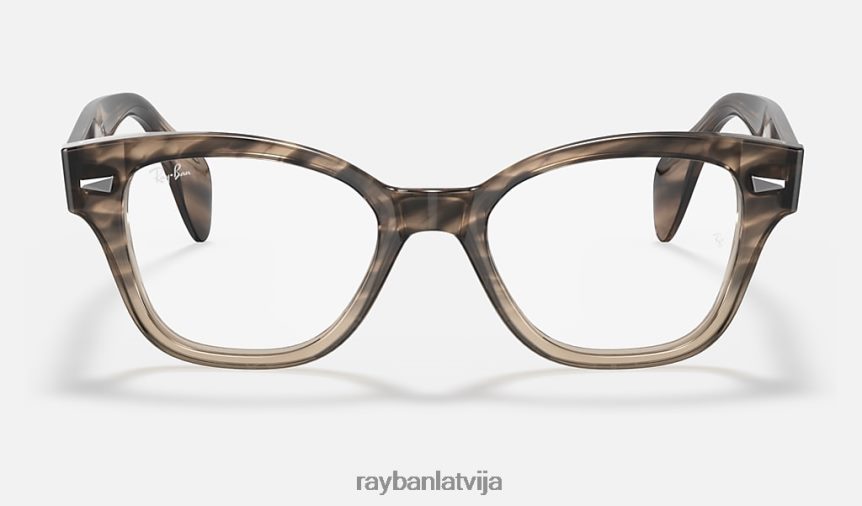 rb0880 optika pulēta brūna havana F0L86X2139 vīriešiem Ray-Ban brilles