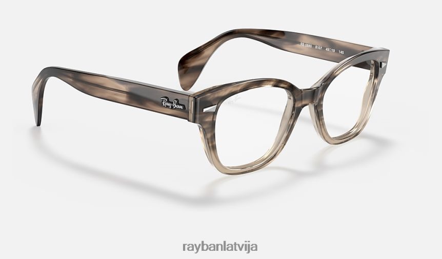 rb0880 optika pulēta brūna havana F0L86X2139 vīriešiem Ray-Ban brilles