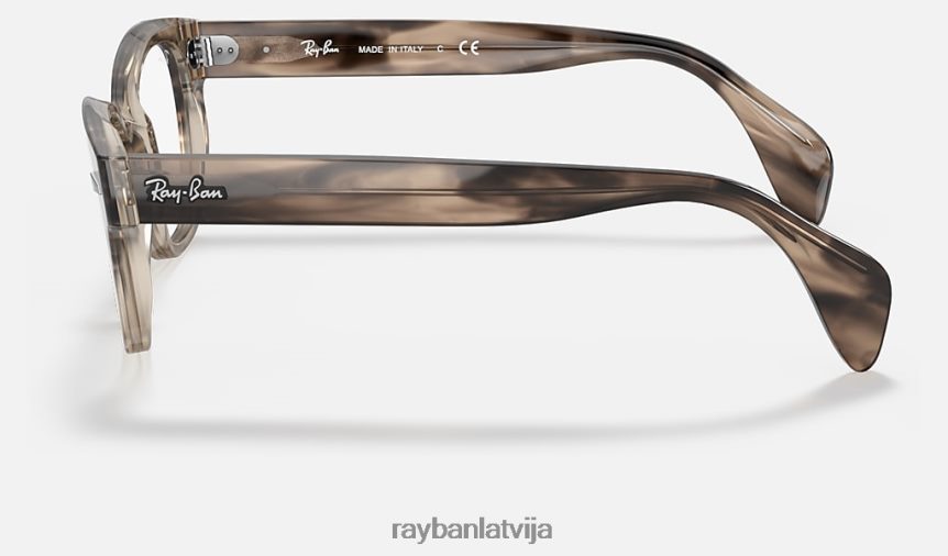rb0880 optika pulēta brūna havana F0L86X2139 vīriešiem Ray-Ban brilles