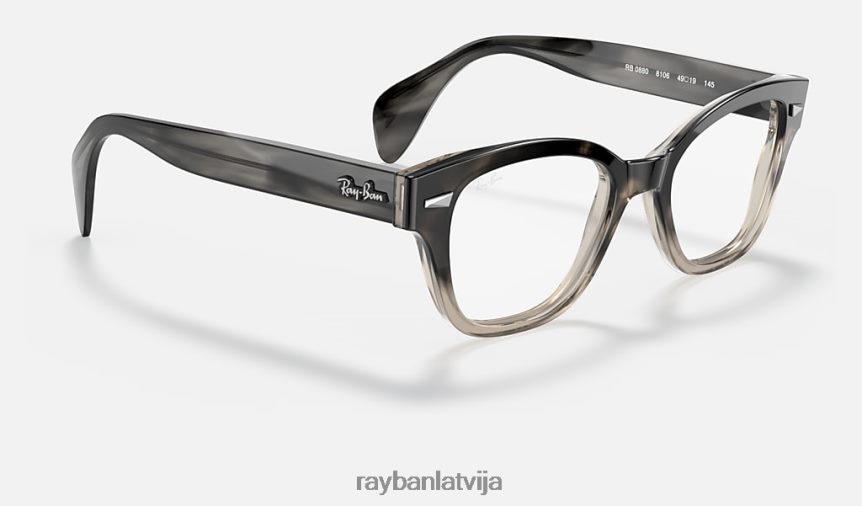 rb0880 optika pulēta pelēka havana F0L86X2135 vīriešiem Ray-Ban brilles