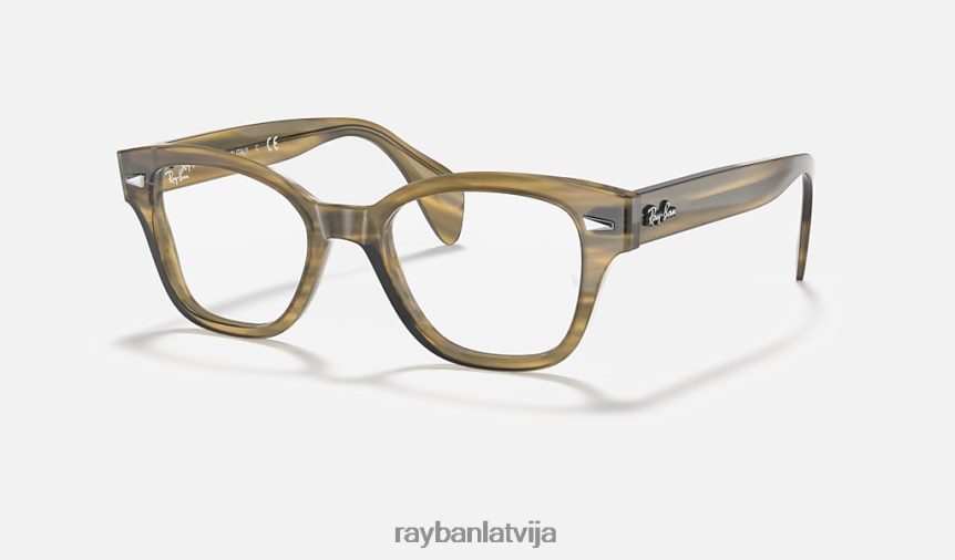 rb0880 optika pulēta svītraina dzeltena F0L86X2138 vīriešiem Ray-Ban brilles