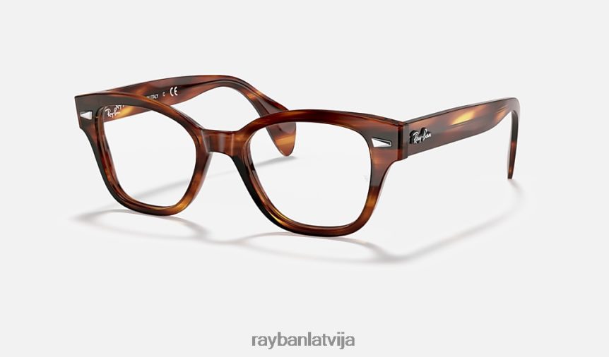 rb0880 optika pulēta svītraina havana F0L86X2137 vīriešiem Ray-Ban brilles