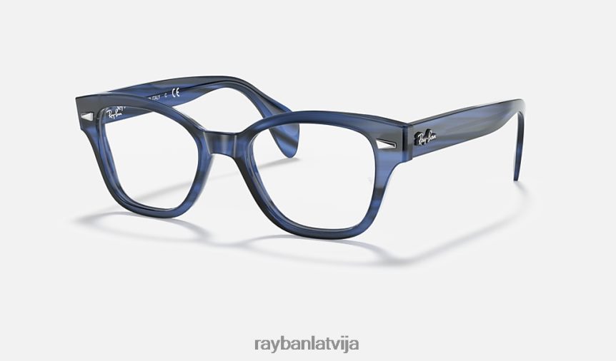 rb0880 optika pulēta svītraina zila F0L86X2133 vīriešiem Ray-Ban brilles