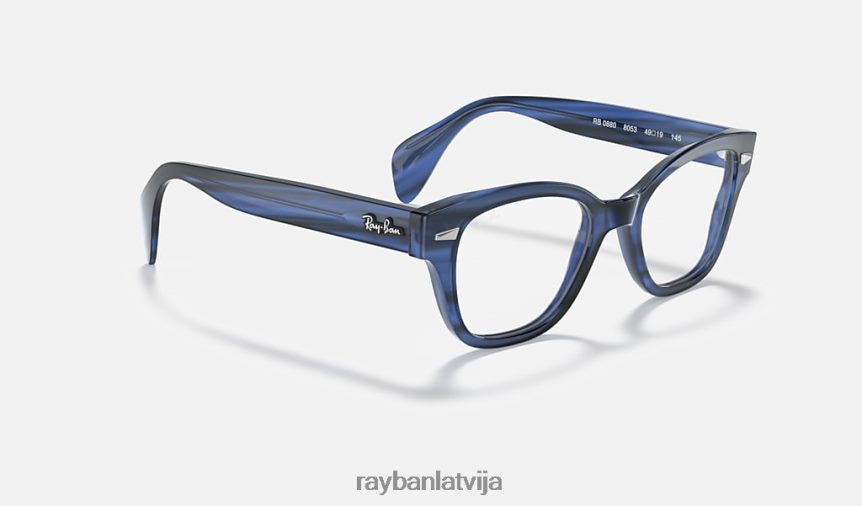 rb0880 optika pulēta svītraina zila F0L86X2133 vīriešiem Ray-Ban brilles