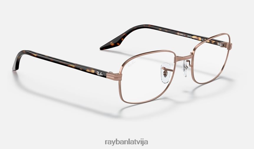 rb3690 optika pulēts varš F0L86X2088 vīriešiem Ray-Ban brilles